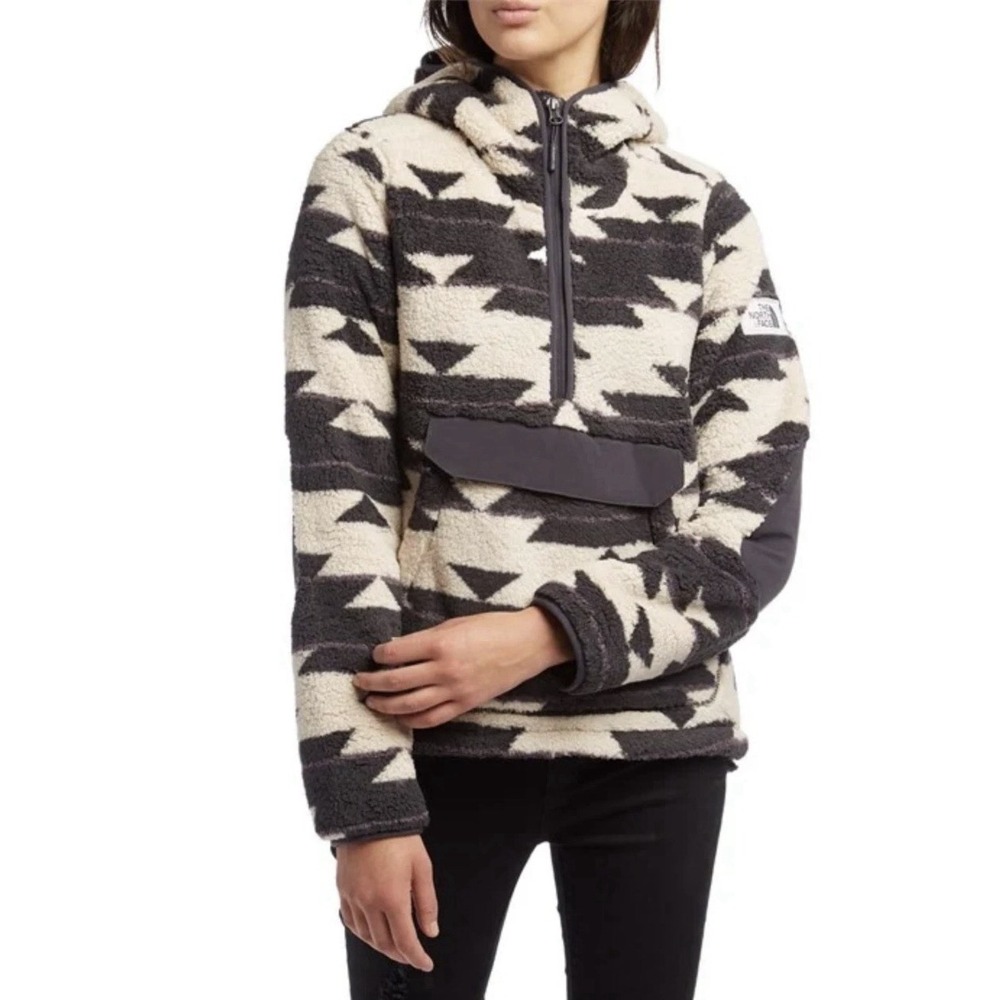 The North Face Campshire Fleece Hoodie S Aztec Sherpa 1/4 Zip Pullover Gorp